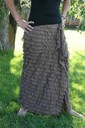 Taupe Long Ruffle Skirt